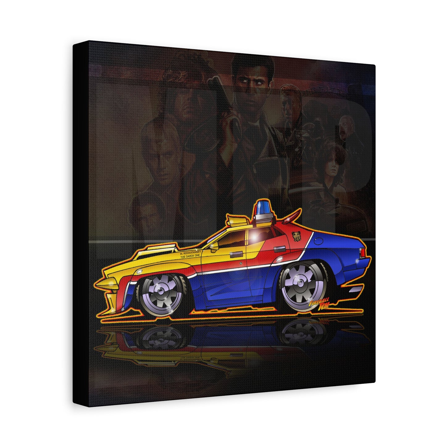 MAD MAX MFP PURSUIT INTERCEPTOR POLICE CAR Canvas Art Wall Print - 12x12