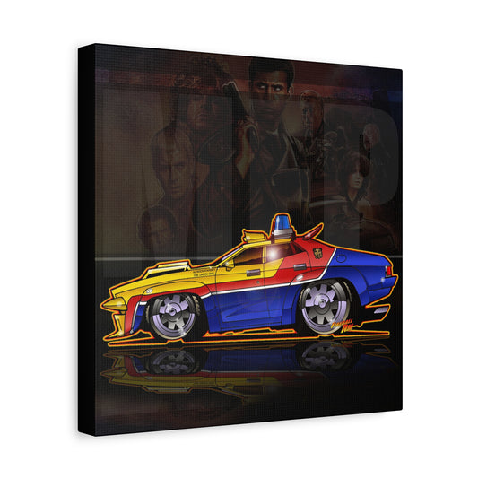 MAD MAX MFP PURSUIT INTERCEPTOR POLICE CAR Canvas Art Wall Print - 12x12