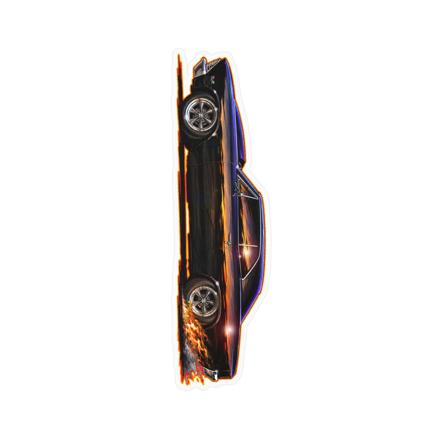 CHEVROLET CHEVY CHEVELLE 1966 Collectible Fireball Art Stickers - 4 Sizes