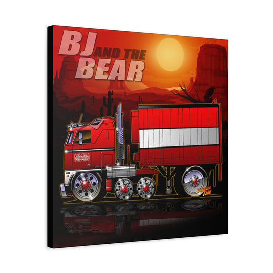 BJ AND THE BEAR TV Show Semi Truck Canvas Art Wall Print - 2 Sizes