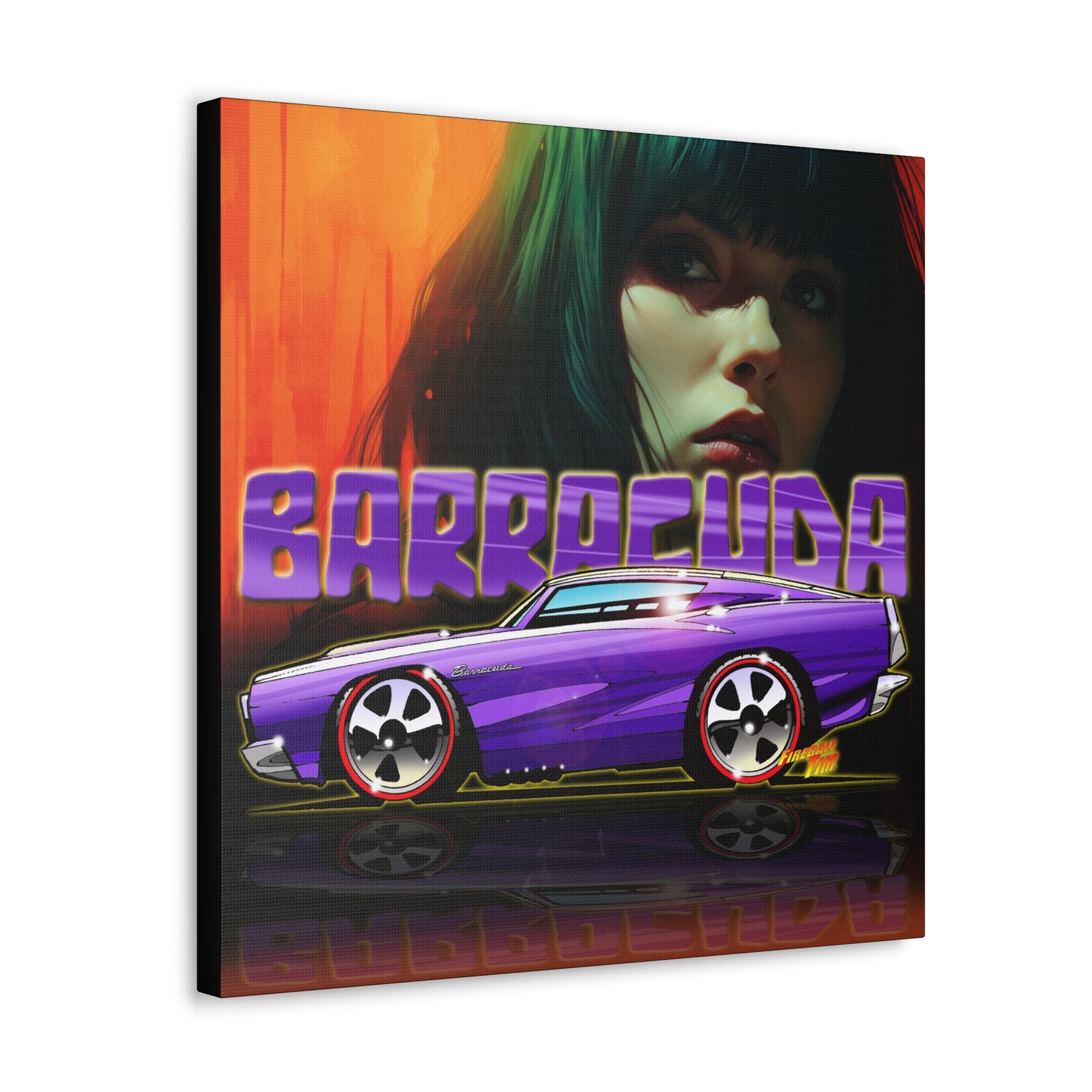 PLYMOUTH BARRACUDA Hot Wheels Redline Canvas Wall Art Print MASTERPRINT 3 Sizes