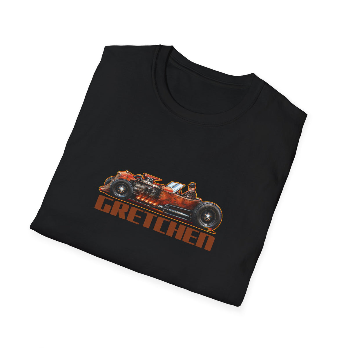 CUSTOM RAT ROD Hot Rod Gretchen Collectible Fireball Art TeeShirt