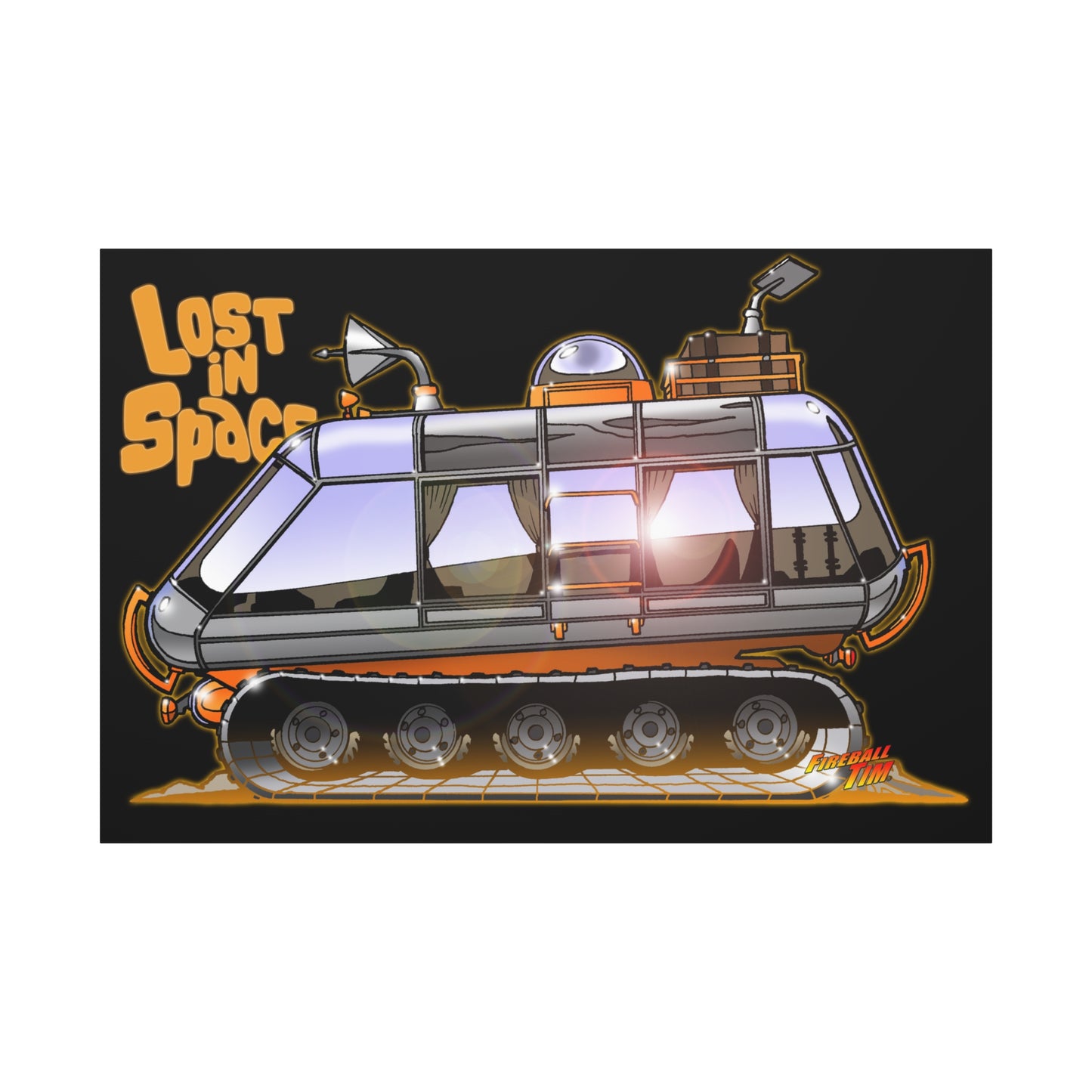 LOST in SPACE Classic TV Chariot Canva Art Wall Print