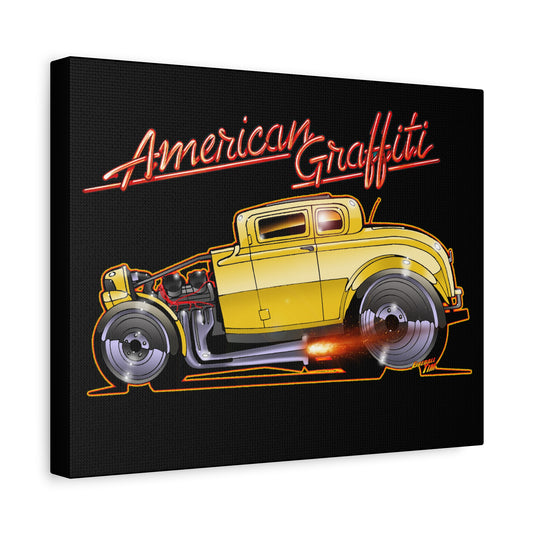 AMERICAN GRAFFITI '32 HOT ROD Movie Car Fireball Art Canvas Print - 11x14