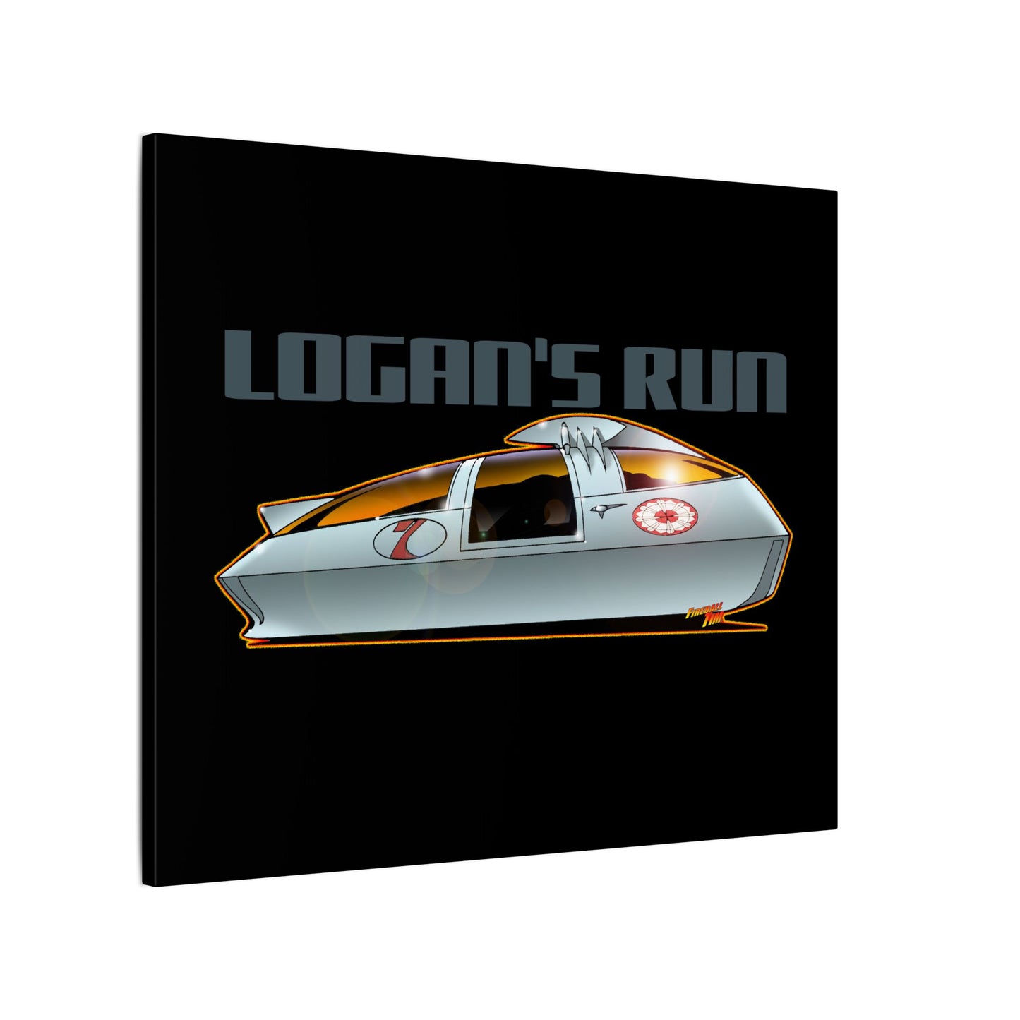 LOGAN'S RUN Sci Fi TV Car Collectible Fireball Art Canvas Print