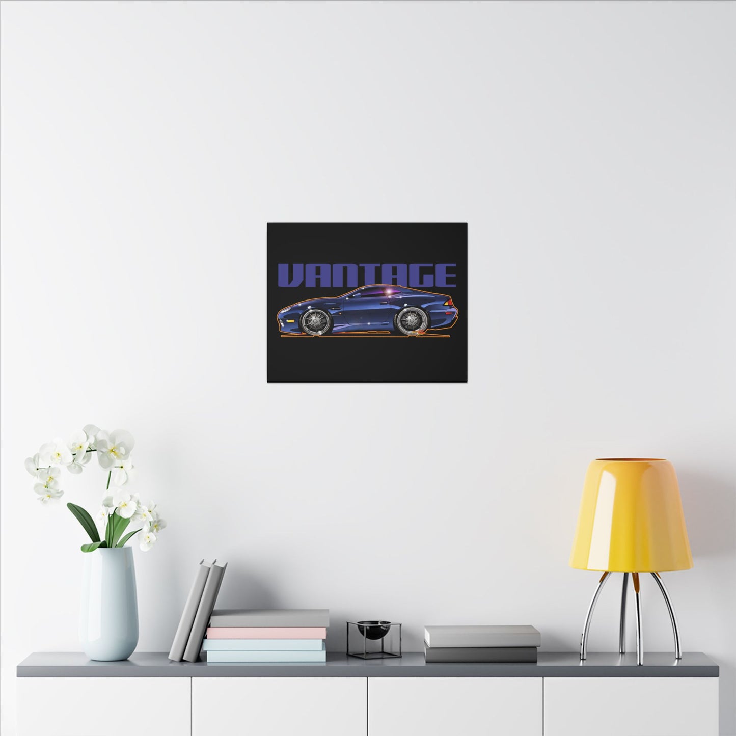 ASTON MARTIN VANTAGE 2001 Fireball Art Canvas Print