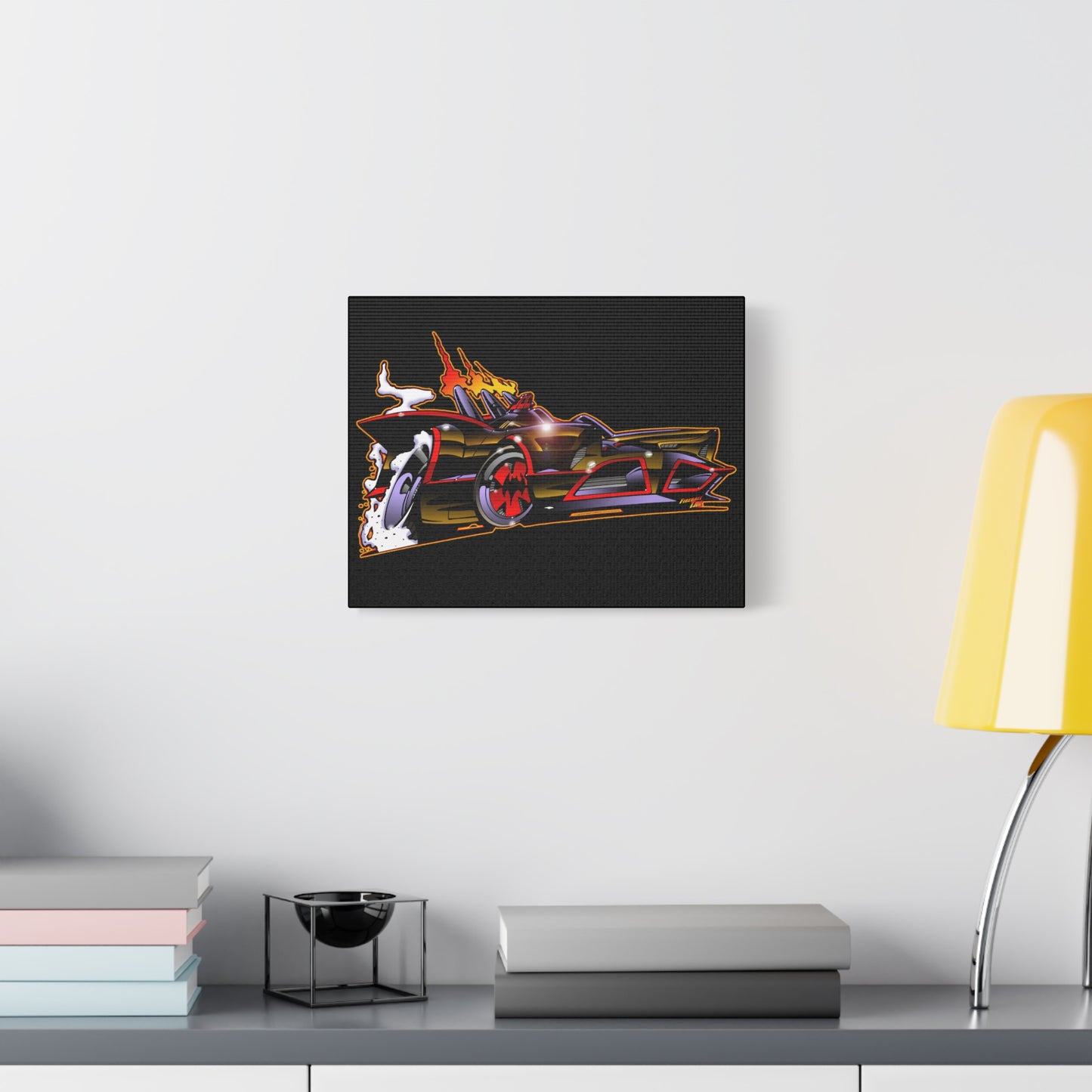 BATMOBILE 1966 BATMAN BAT66 Collectible TV Car Canvas Wall Art