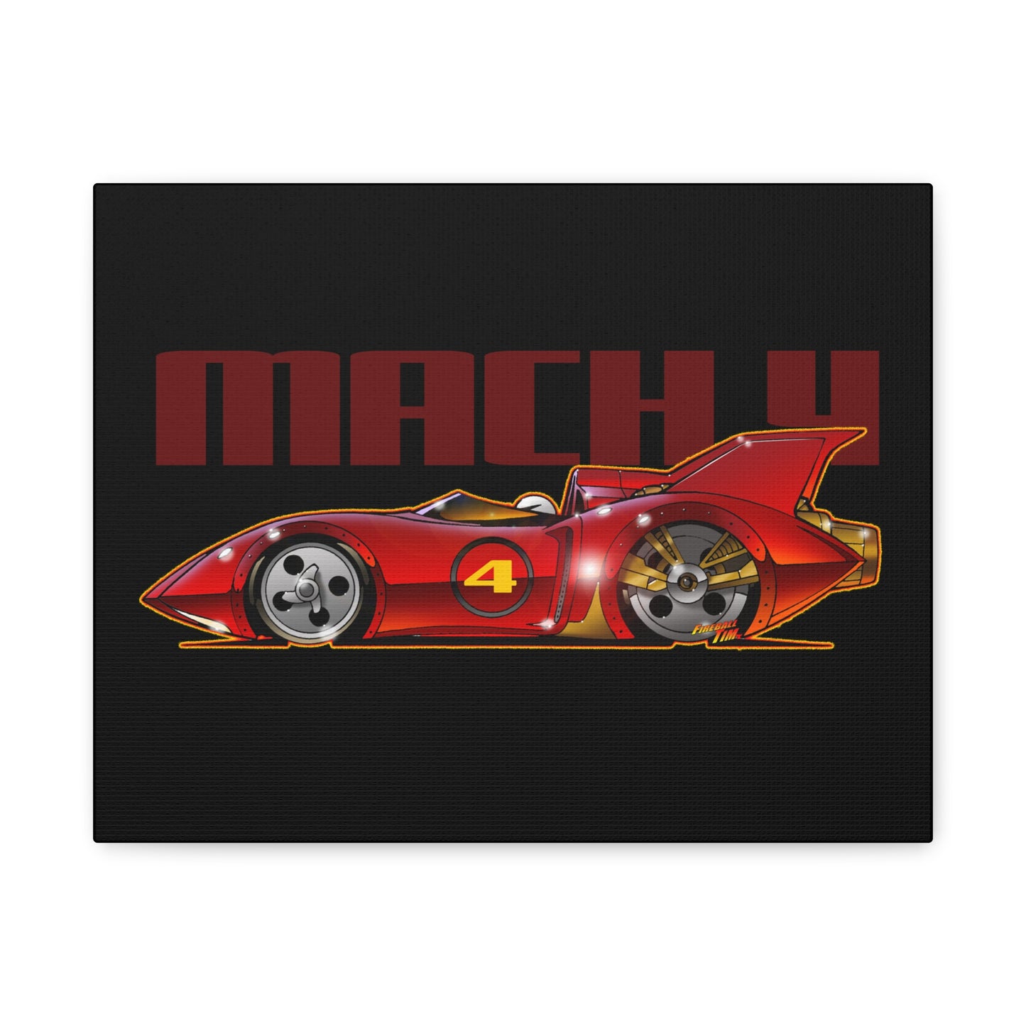 SPEED RACER MACH 4 Fireball Art Canvas Wall Print