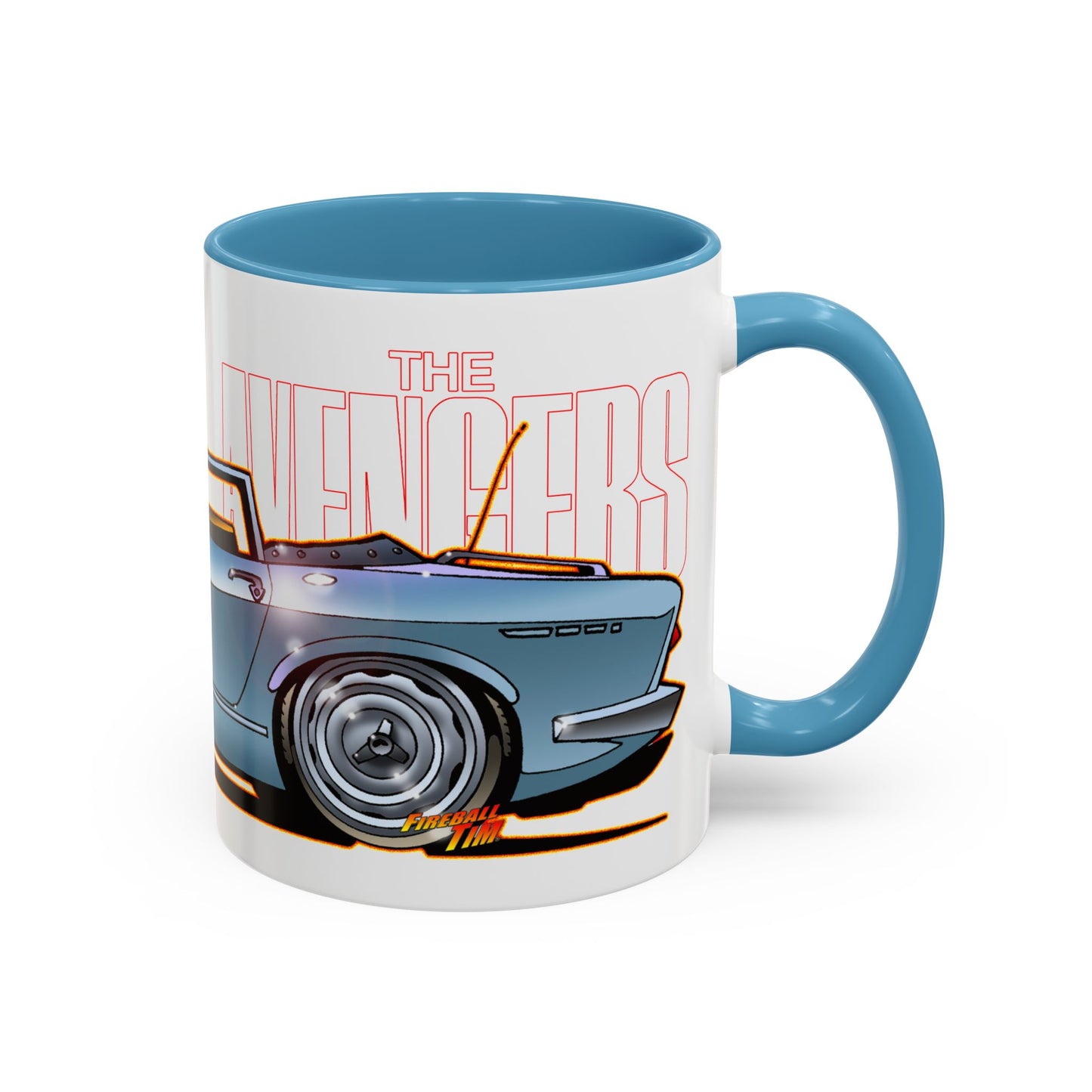 THE AVENGERS TV Show Emma Peel Lotus Elan Collectible Coffee Mug - 2 Sizes