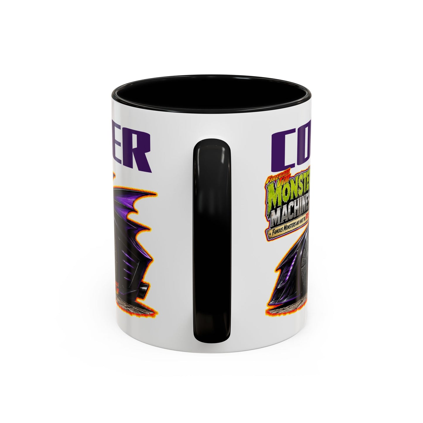 MONSTER MACHINES Halloween Count Cruiser Collectible Fireball Art Coffee Mug - 2 Sizes