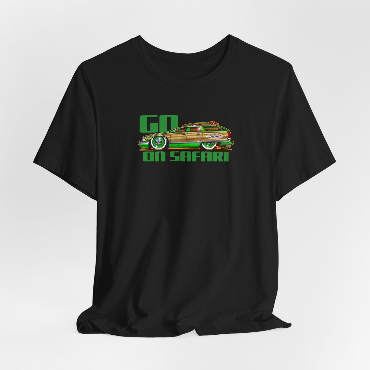 BUICK ROADMASTER Station Wagon Safari Custom Car Art Short Sleeve Tee - Colors
