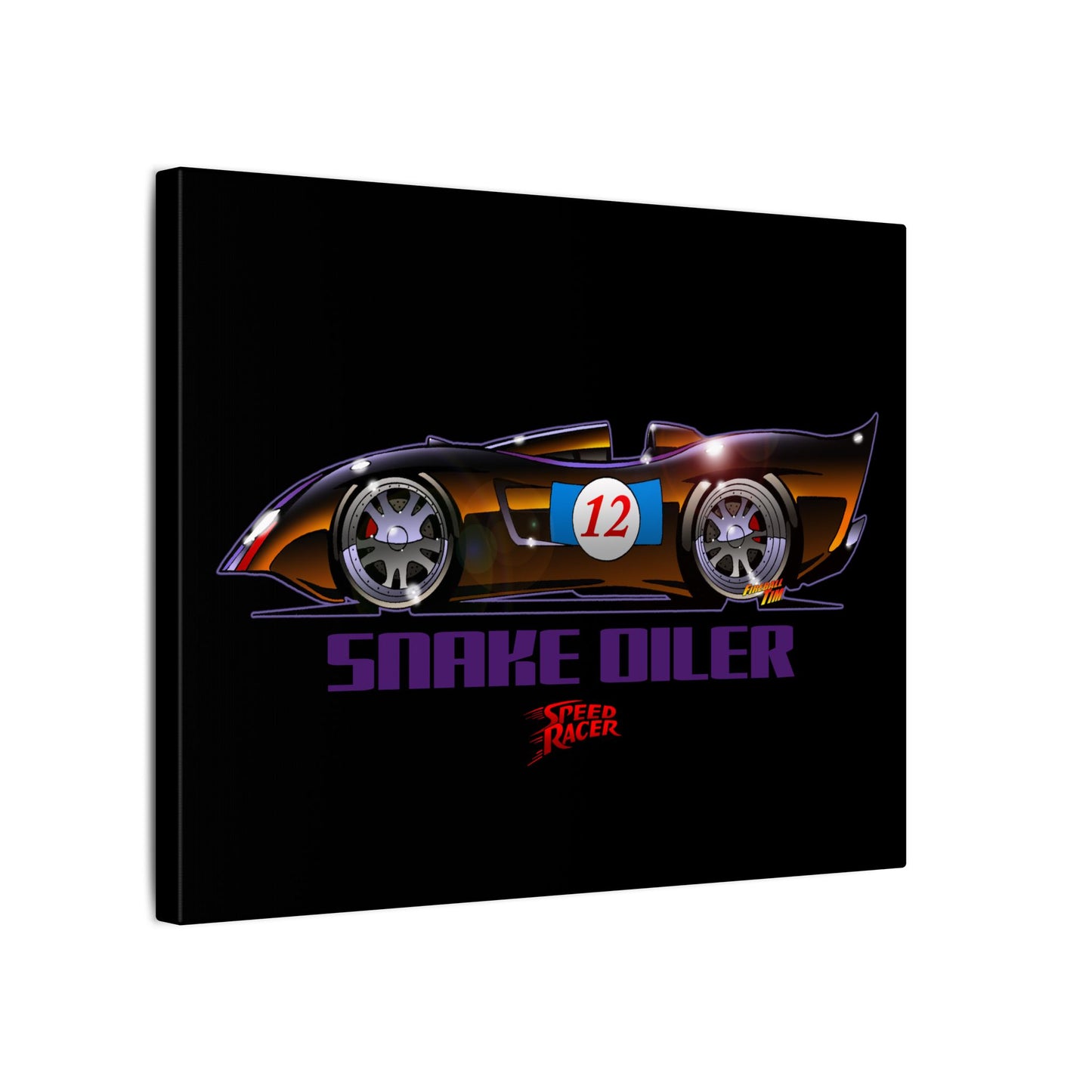 SPEED RACER SNAKE OILER TV Car Fireball Art Canvas Print - 11x14