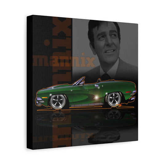 MANNIX PLYMOUTH BARRACUDA Canvas Fireball Art Wall Print - 12x12