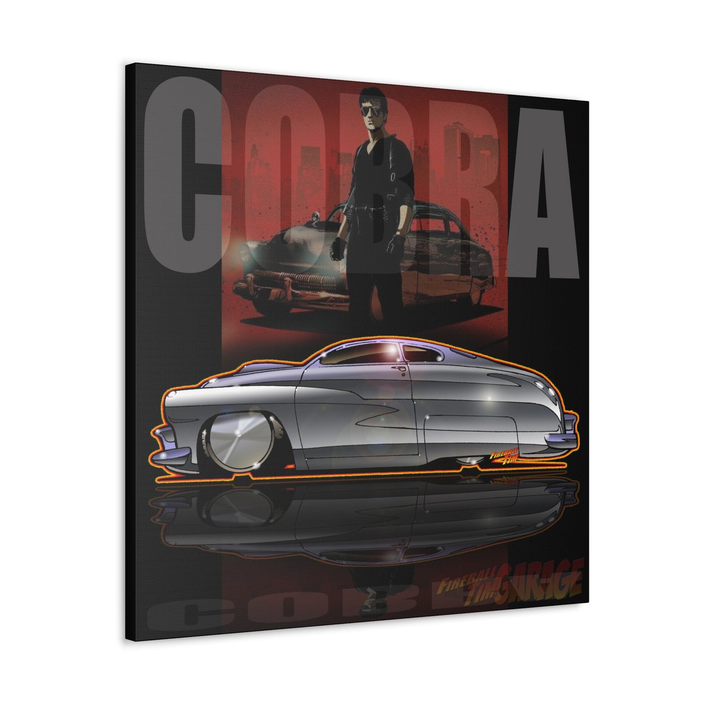 COBRA MERCURY Movie Car Stallone Concept Art Canvas MASTERPRINT 3 Sizes