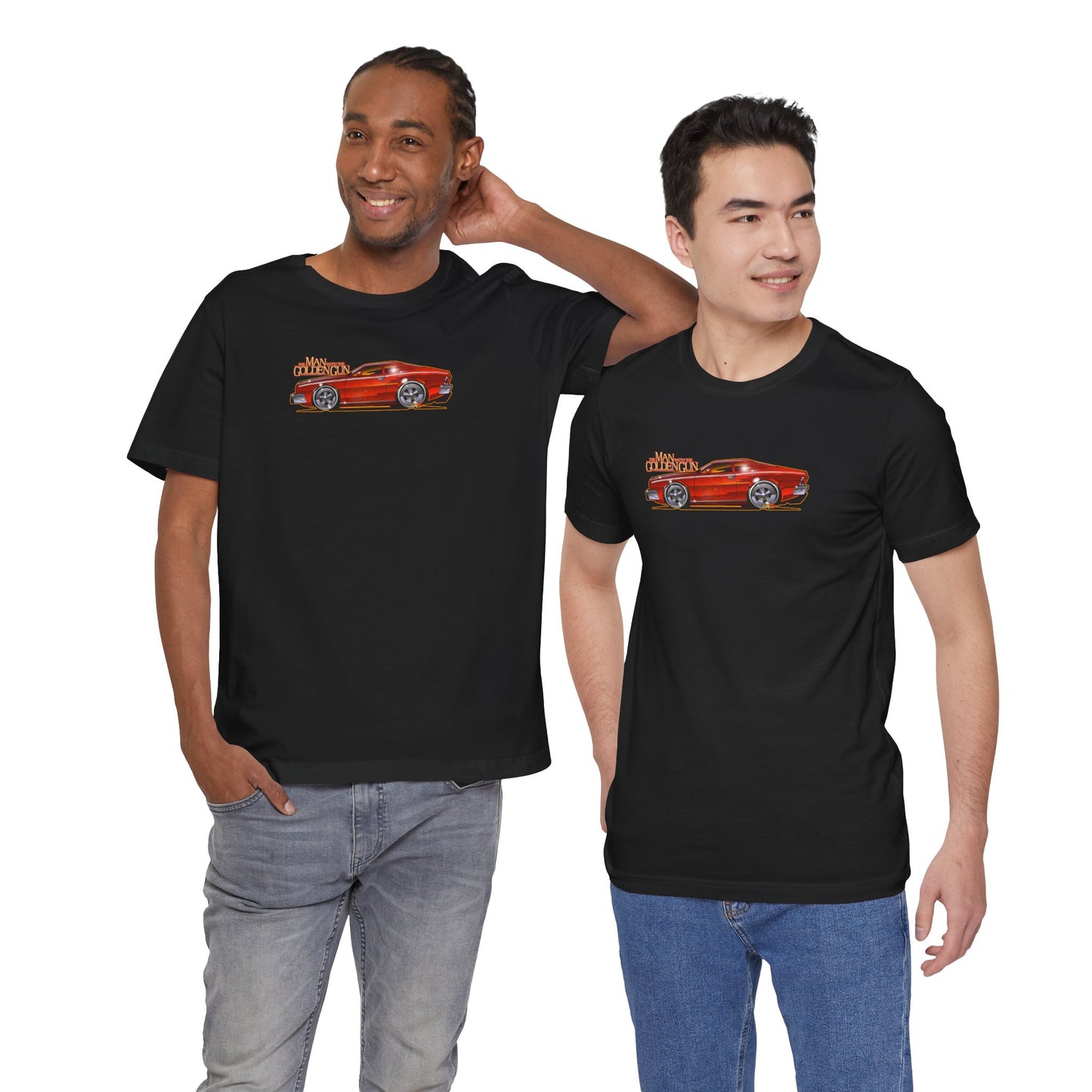 MAN WITH THE GOLDEN GUN AMC Hornet James Bond Fireball Art Short Sleeve Tee