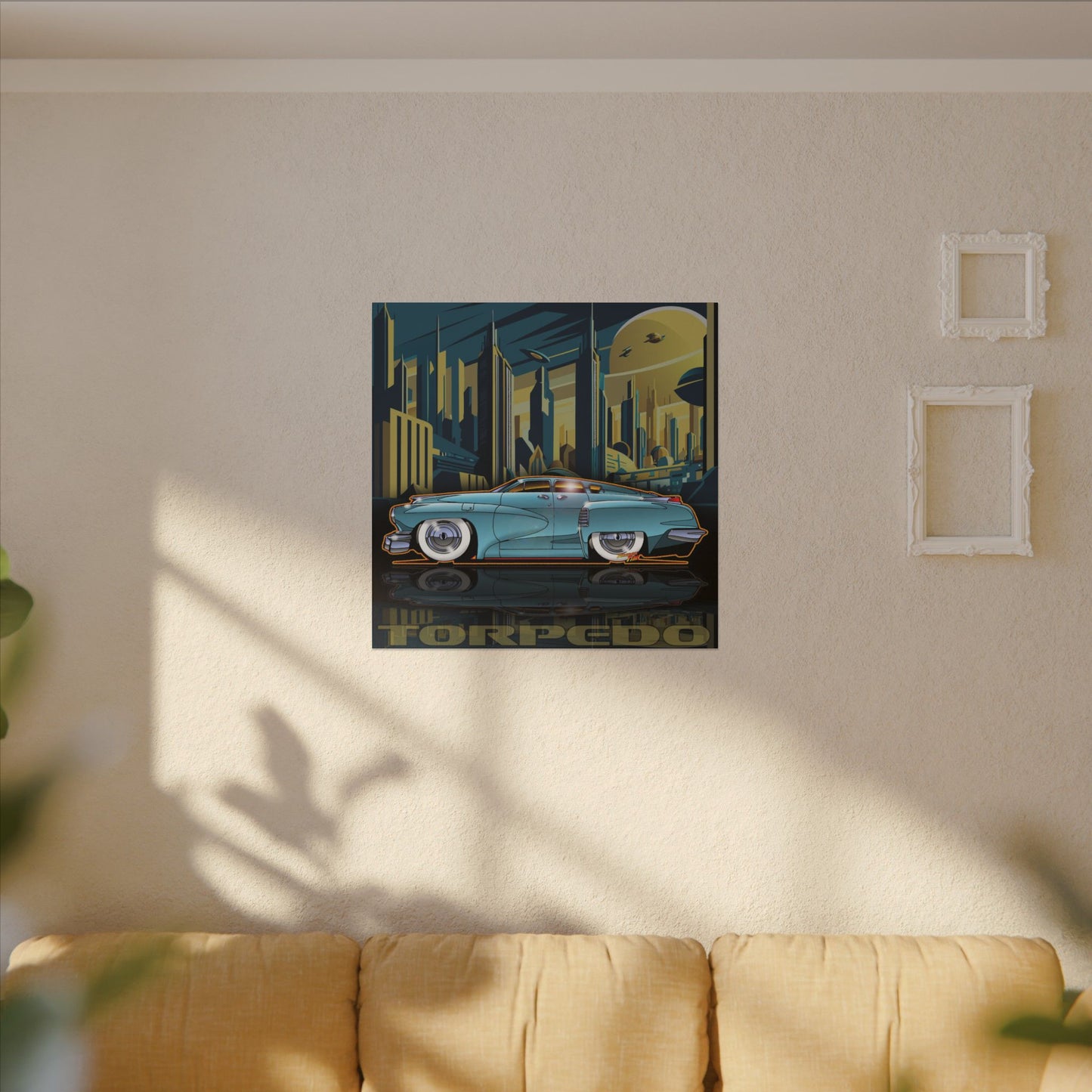 TUCKER TORPEDO 48 Collectible Fireball Art Canvas Print