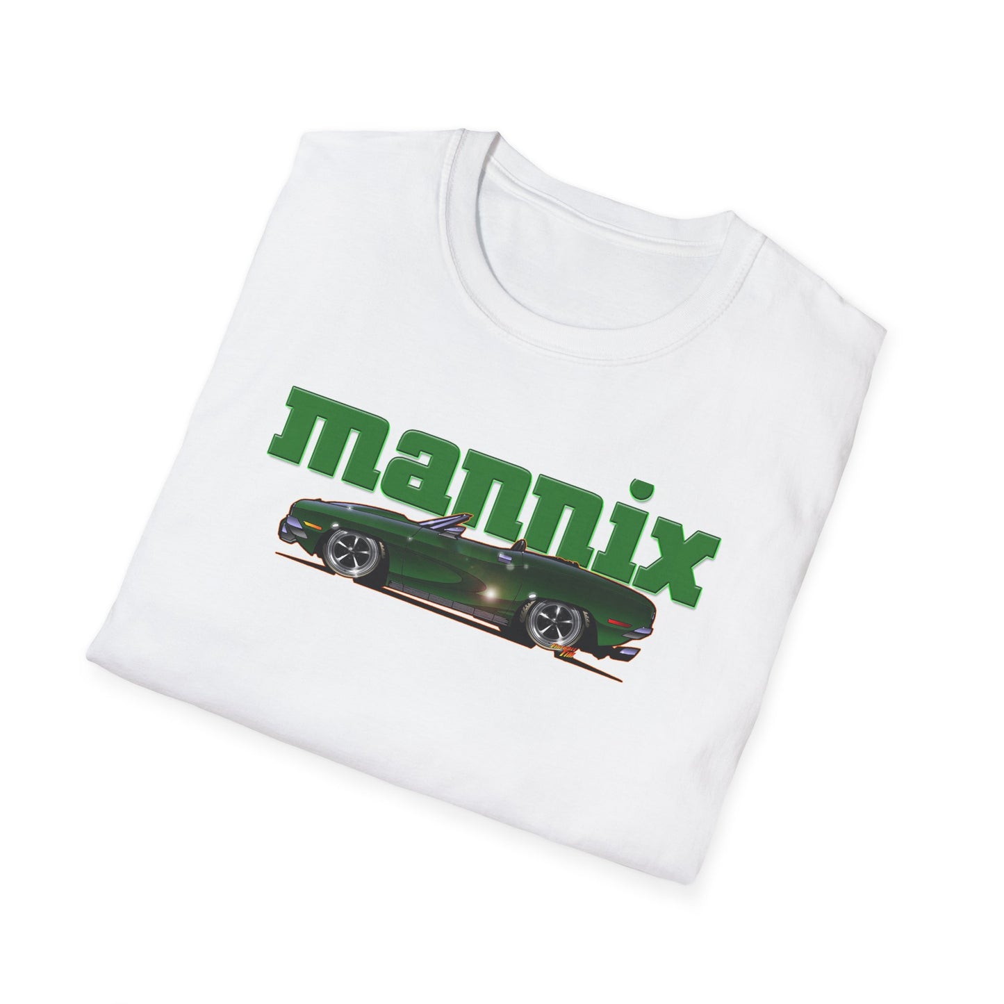 MANNIX TV Show Plymouth Barracuda Concept Art Softstyle T-Shirt Multiple Colors