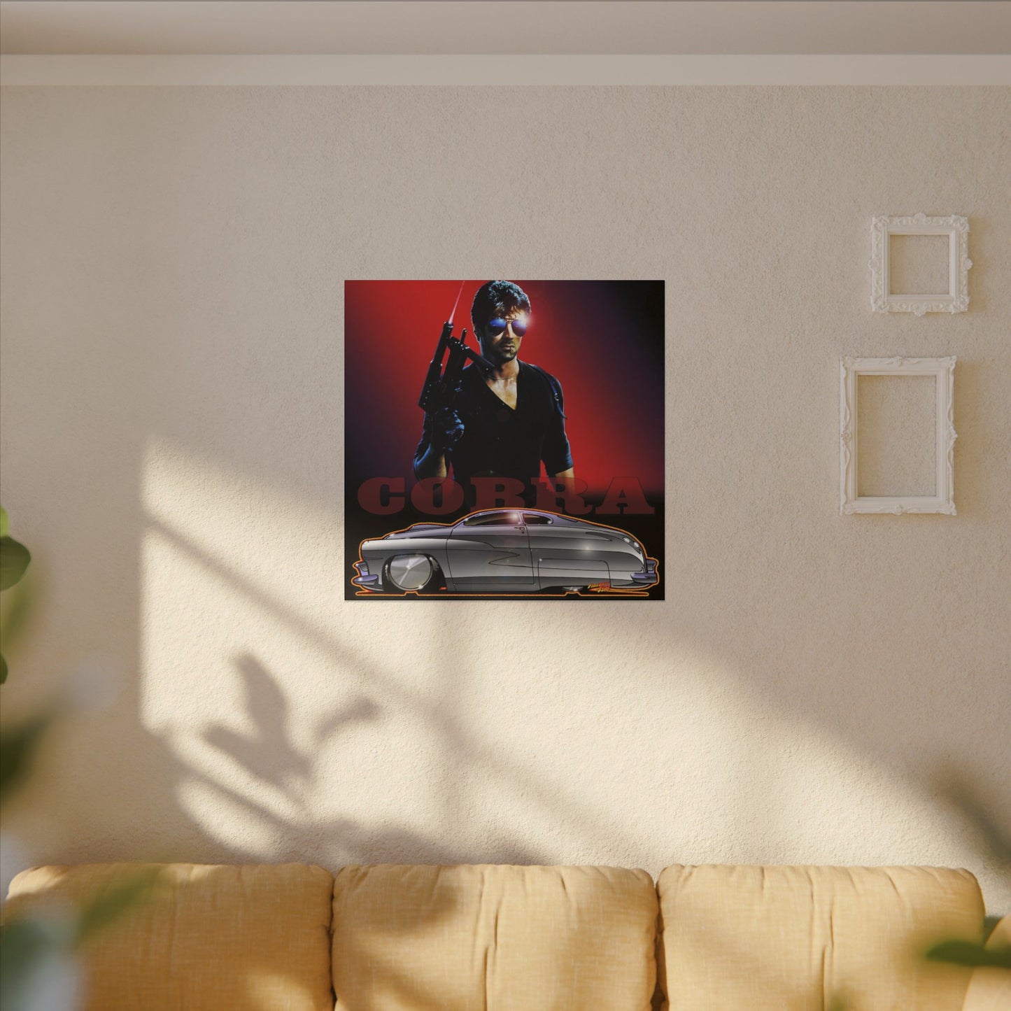 COBRA MERCURY Sylvester Stallone Movie Car Fireball Art Canvas Print