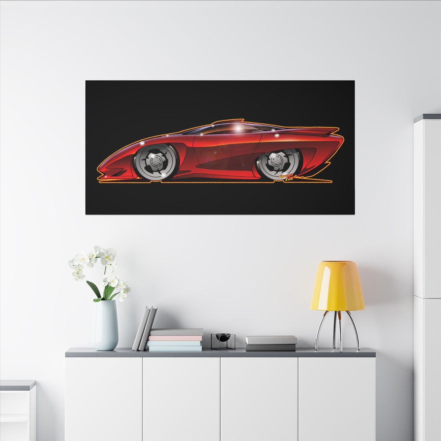 PONTIAC BANSHEE Concept Car Collectible Fireball Art Canvas Print