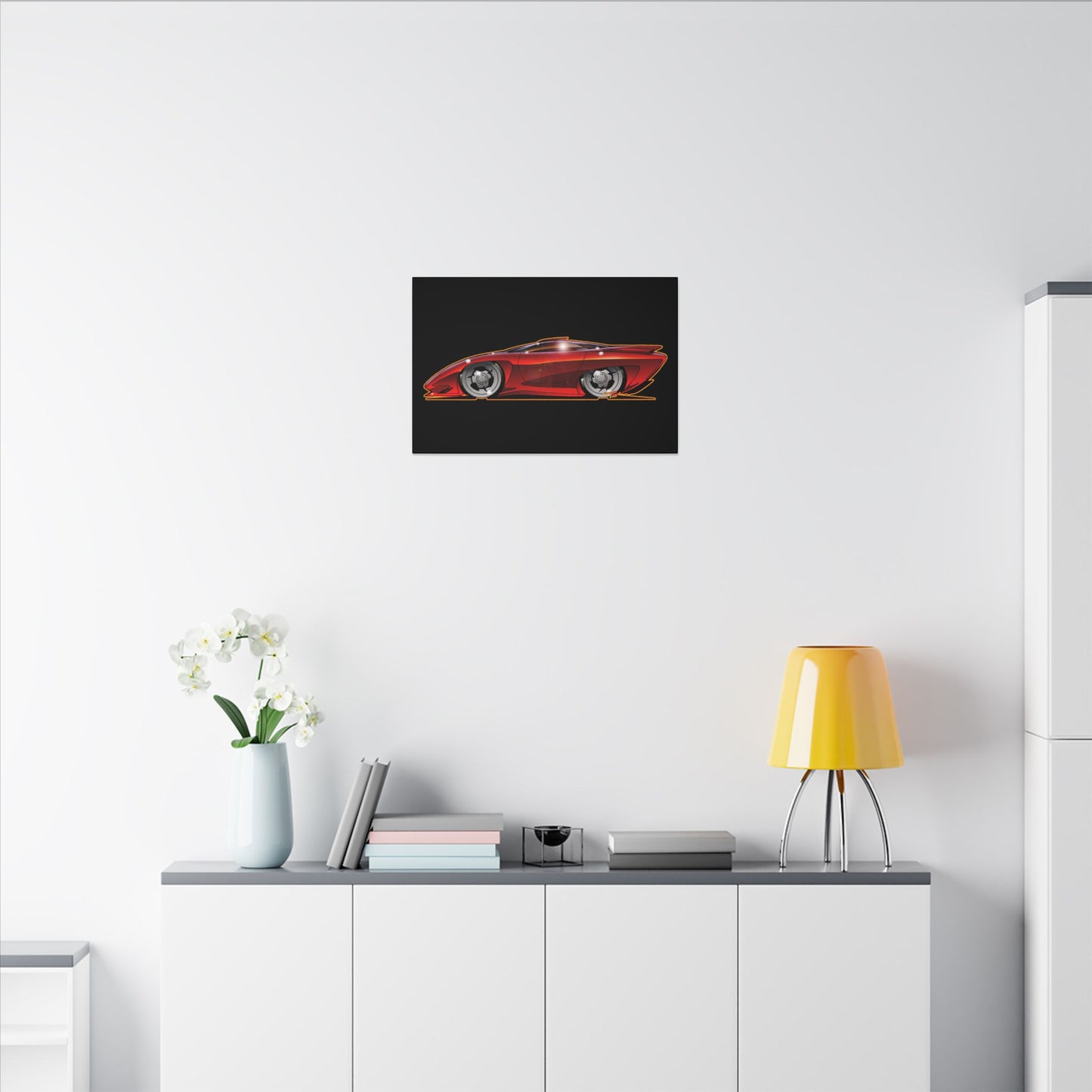 PONTIAC BANSHEE Concept Car Collectible Fireball Art Canvas Print