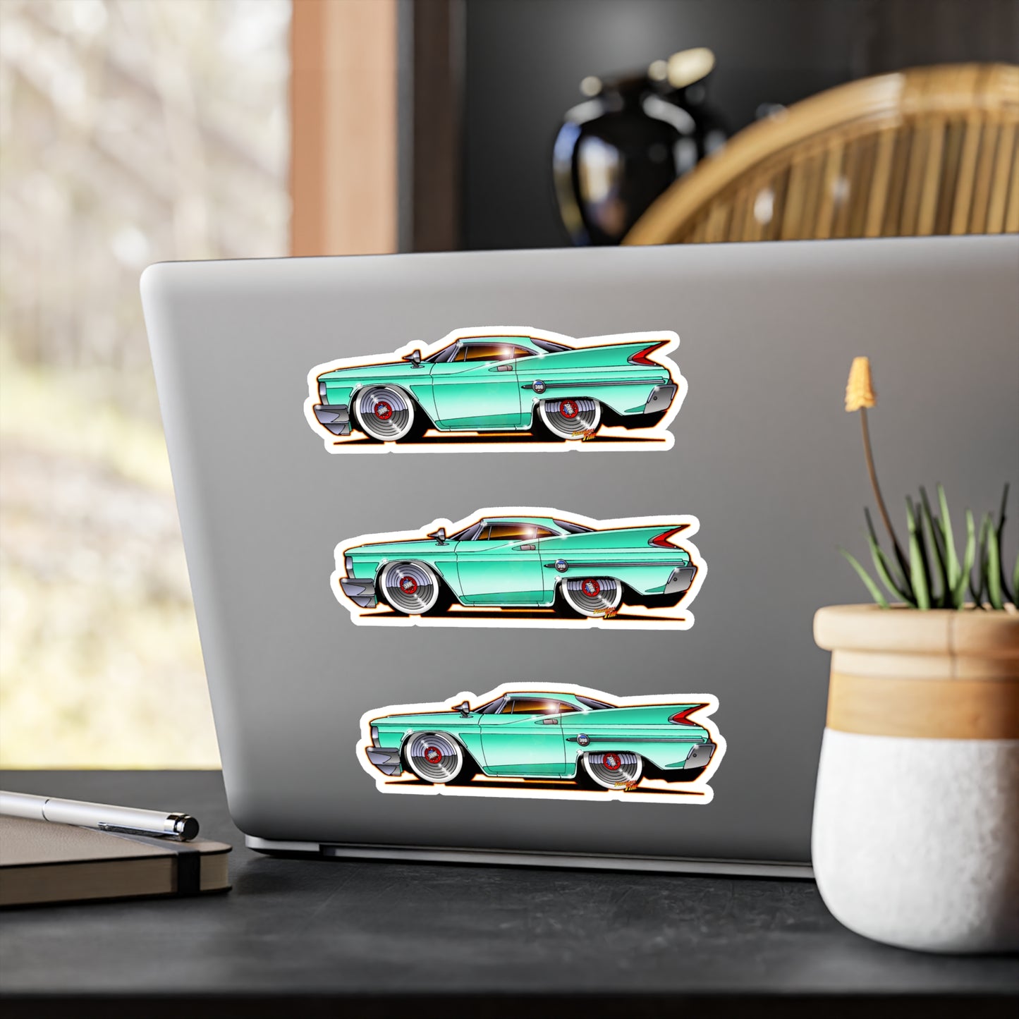 CHRYSLER 300F 1960 Fireball Classic Car Art Decal Sticker Set - 4 Sizes