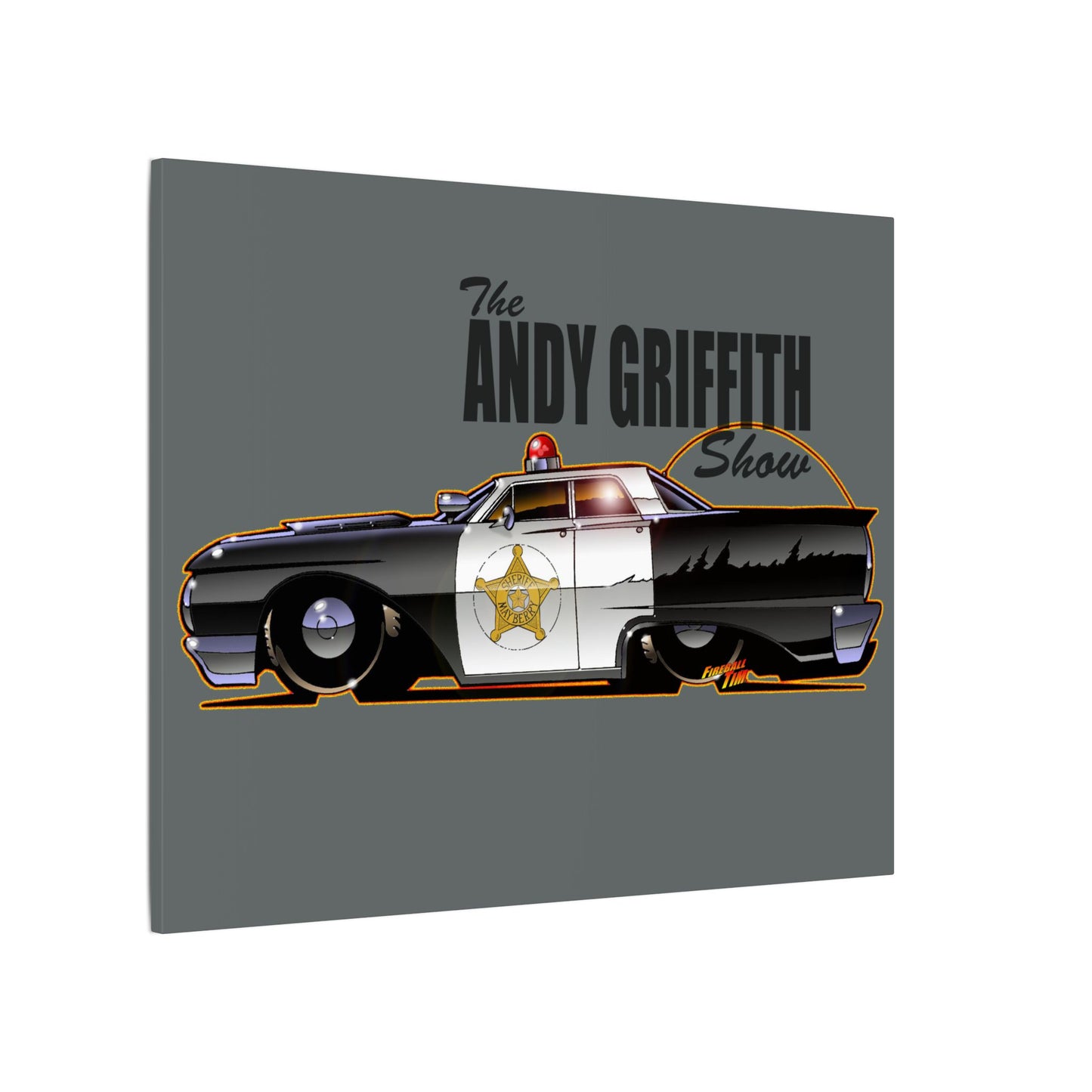 ANDY GRIFFITH SHOW 1963 Ford Galaxie Police Patrol Car Canvas Art Print - 11x14