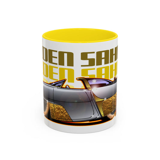 GOLDEN SAHARA Custom Concept Car Collectible Fireball Art Coffee Mug 2 Sizes
