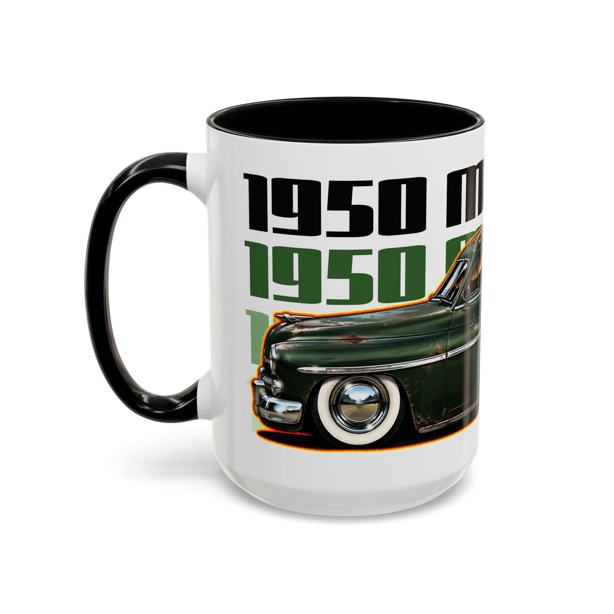 MERCURY COUPE 1950 Collectible Fireball Art Coffee Mug - 2 Sizes
