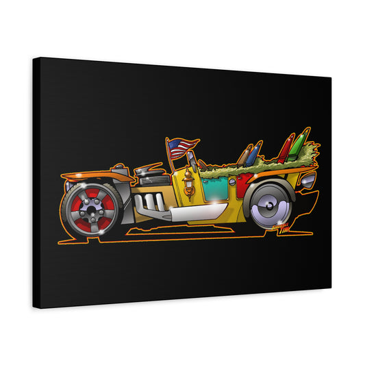 MONGREL T HOT ROD Elvis Easy Come Easy Go Fireball Canvas Art Wall Print