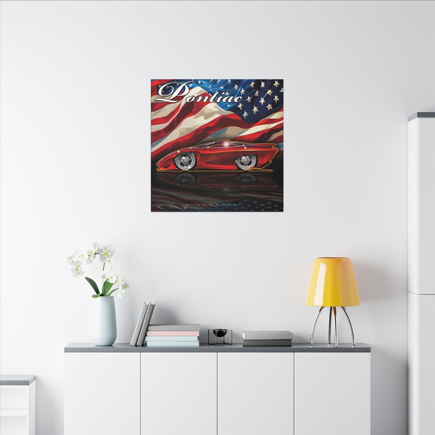 PONTIAC BANSHEE Concept Car Collectible Fireball Art Canvas Print