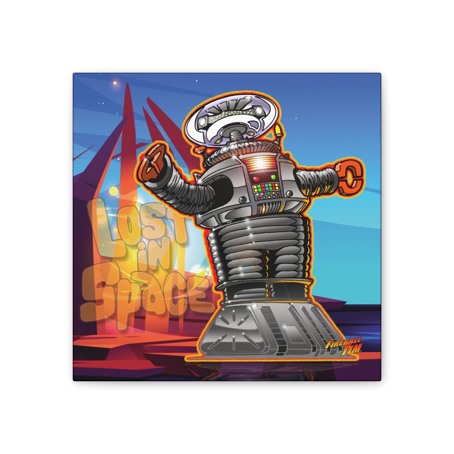 LOST in SPACE DANGER TV Robot Canvas Art Print - 2 Sizes