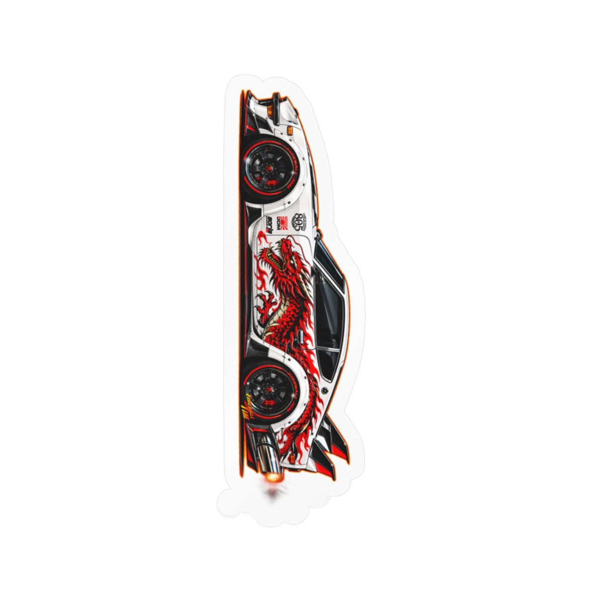 DATSUN 240Z JDM Cars & Coffee 805 Collectible Fireball Art Sizes Stickers in 4 Sizes