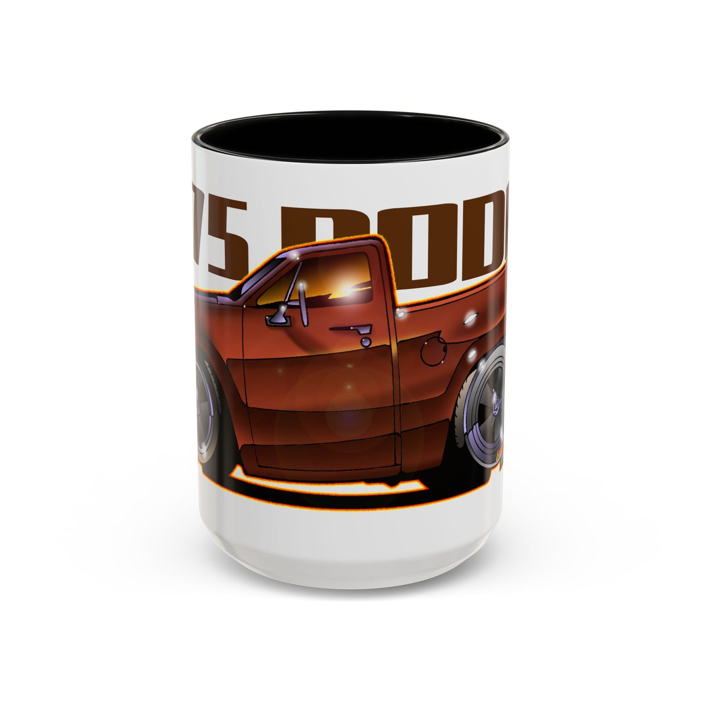 DODGE ADVENTURER SRT Pickup Truck 1975 Fireball Art Coffee Mug 2 Sizes