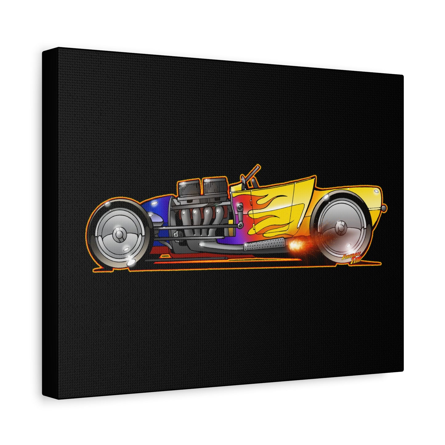 MAGNUSON Track Roadster Hot Rod Fireball Art Canvas Print