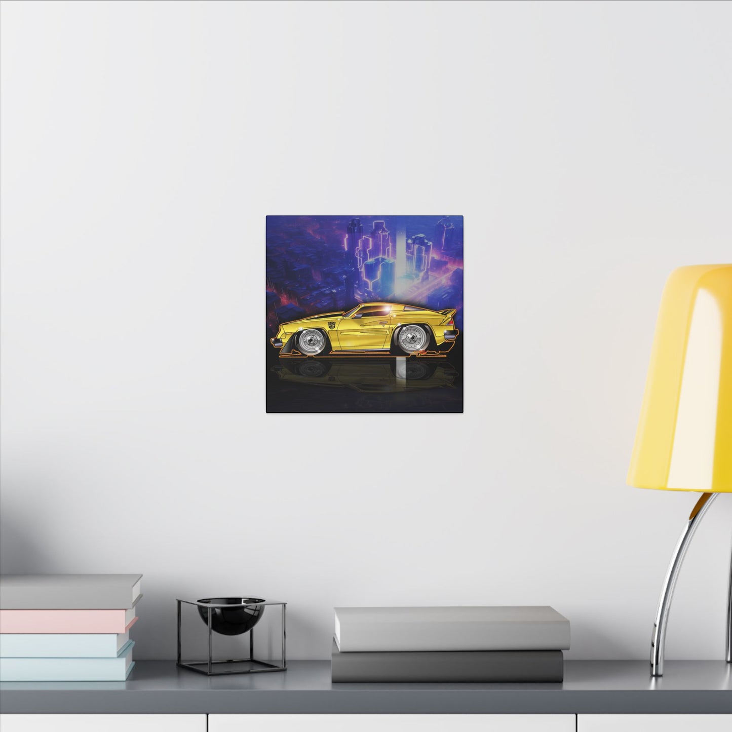 BUMBLEBEE TRANSFORMERS 1977 Camaro Fireball Art Canvas Print - 12x12