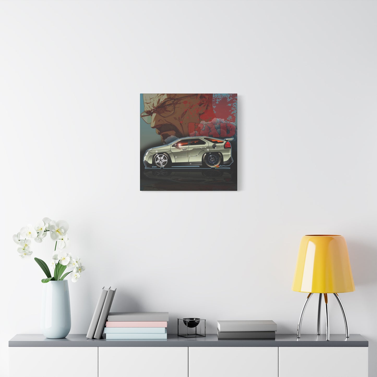 BREAKING BAD Pontiac Aztek Fireball Art Canvas Wall Print