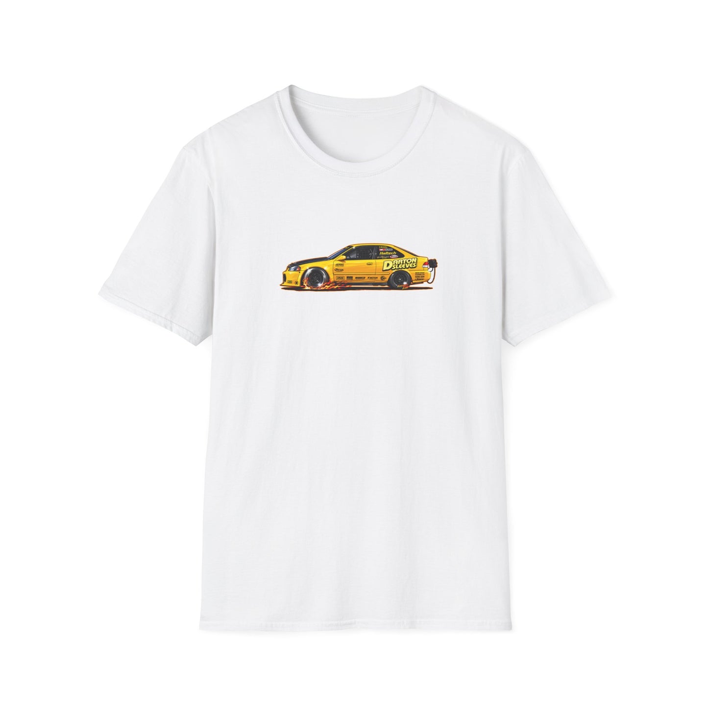 DARTON SLEEVES HONDA Drag Car Collectible Fireball Art Tee Shirt