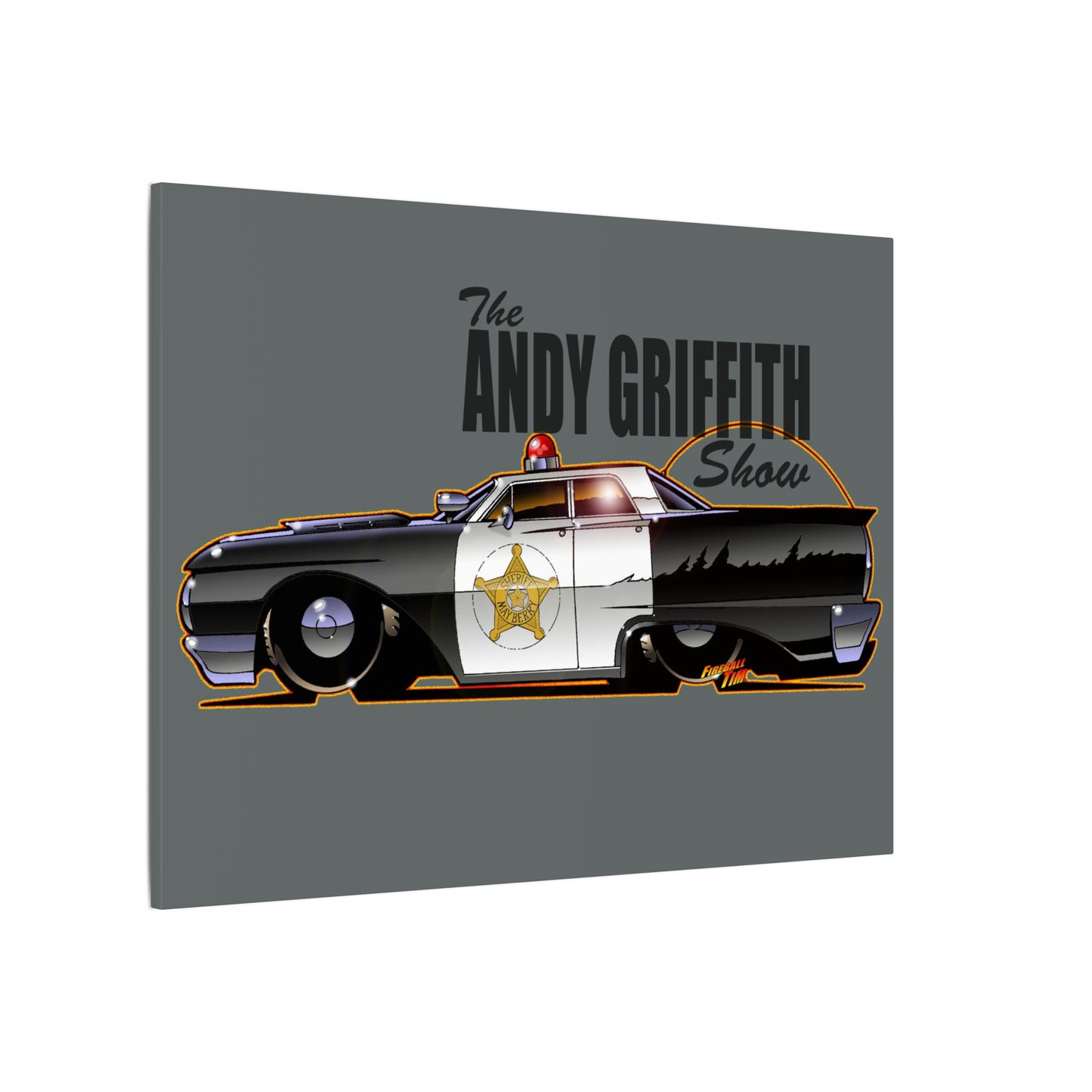 ANDY GRIFFITH SHOW 1963 Ford Galaxie Police Patrol Car Canvas Art Print - 11x14