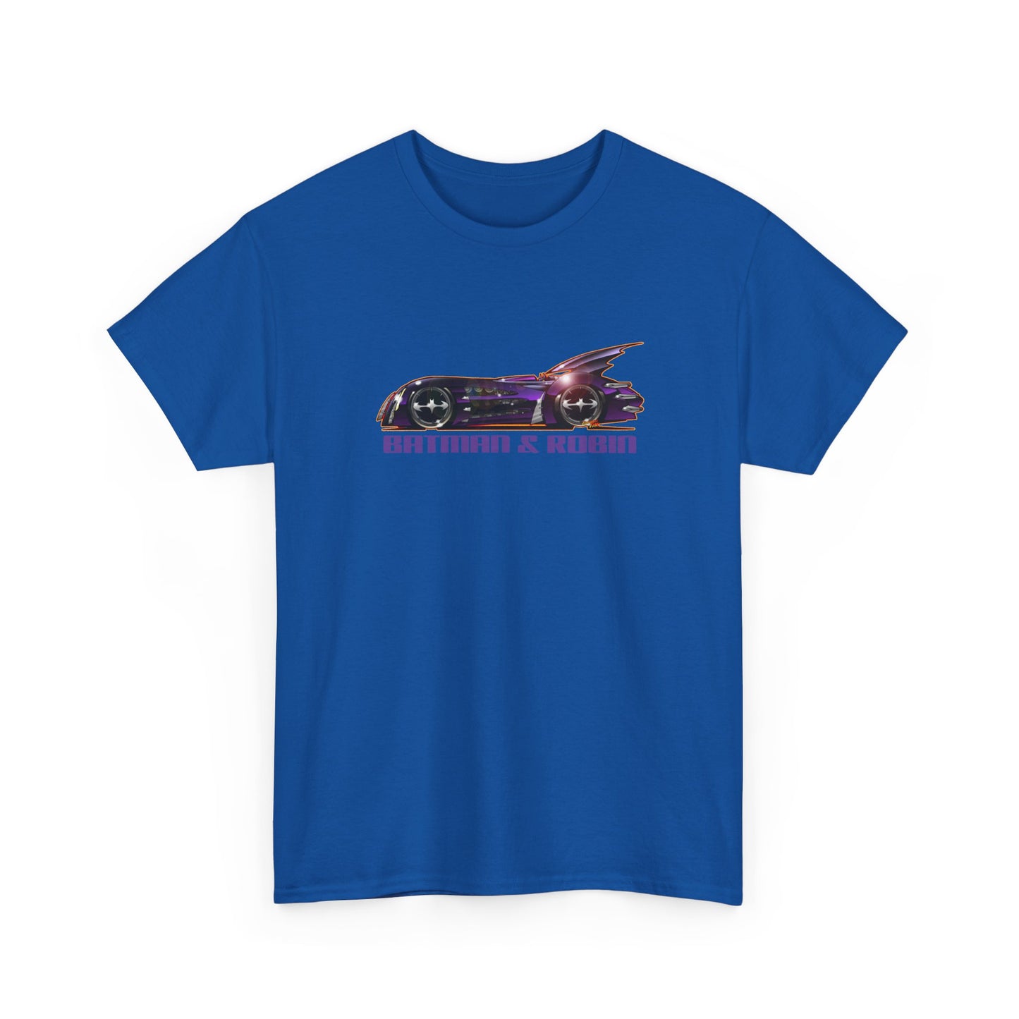 BATMAN & ROBIN 1997 BATMOBILE Movie Car Fireball Art Tee Shirt - Multiple Sizes