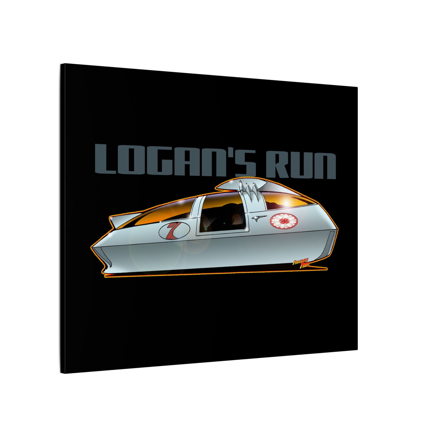 LOGAN'S RUN Sci Fi TV Car Collectible Fireball Art Canvas Print