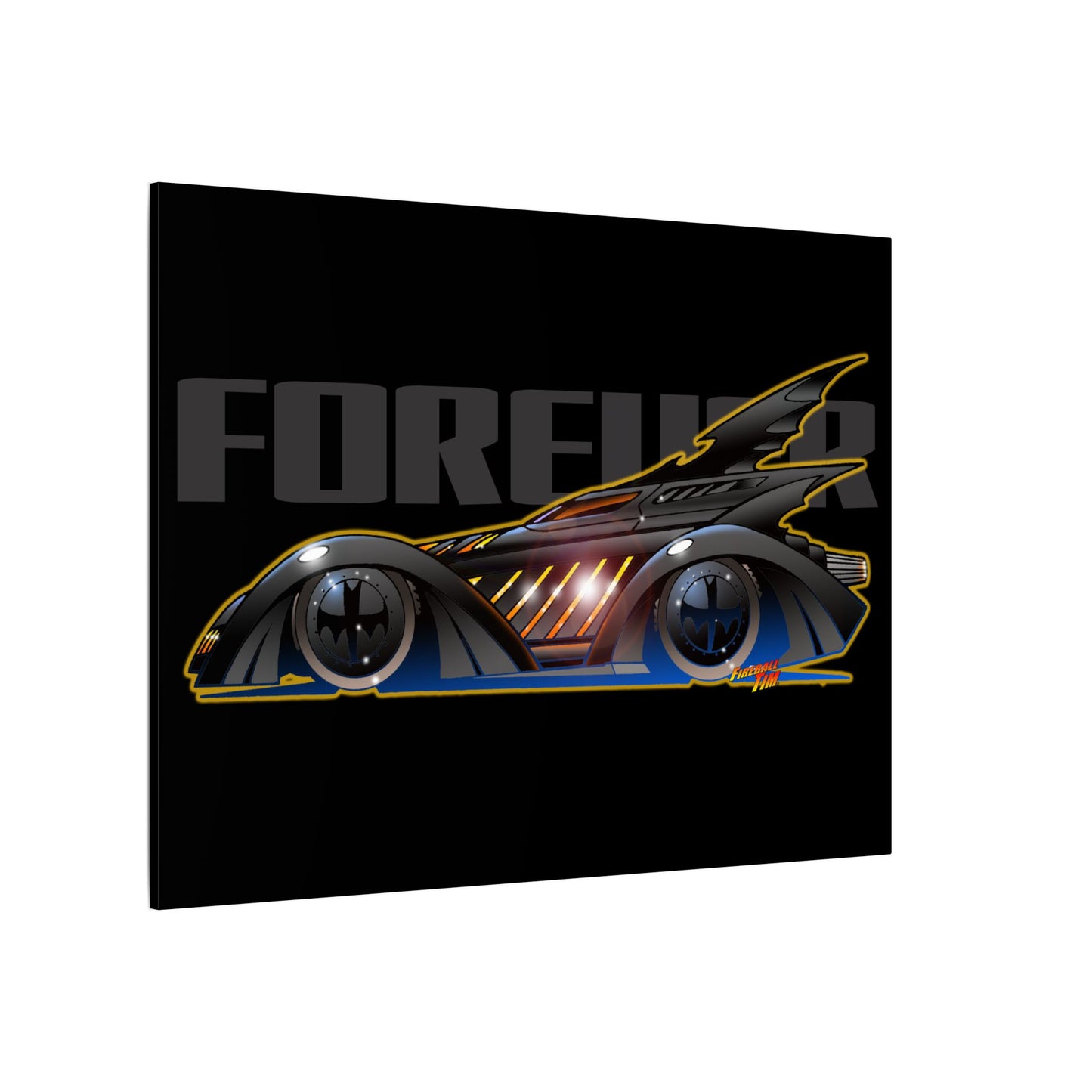 BATMAN FOREVER BATMOBILE Fireball Art Canvas Print