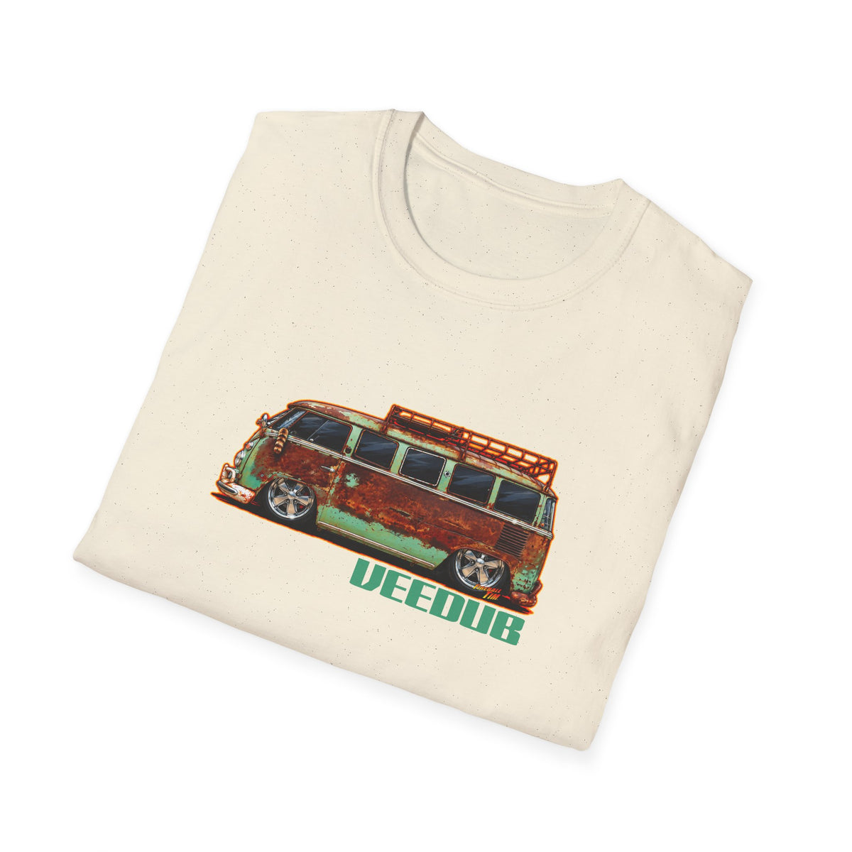 KUSTOM VW VOLKSWAGEN BUS Collectible Fireball Art TeeShirt