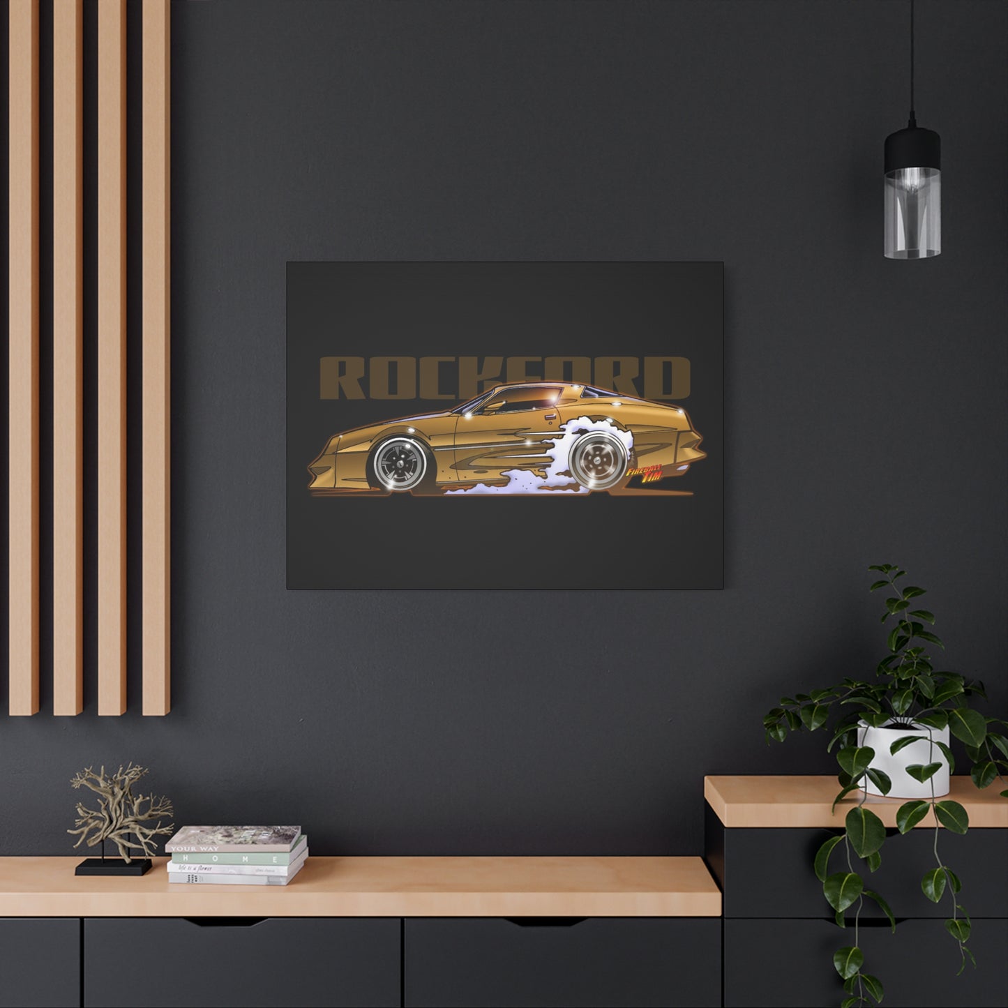 ROCKFORD FILES Pontiac Firebird Fireball Art Canvas Wall Print
