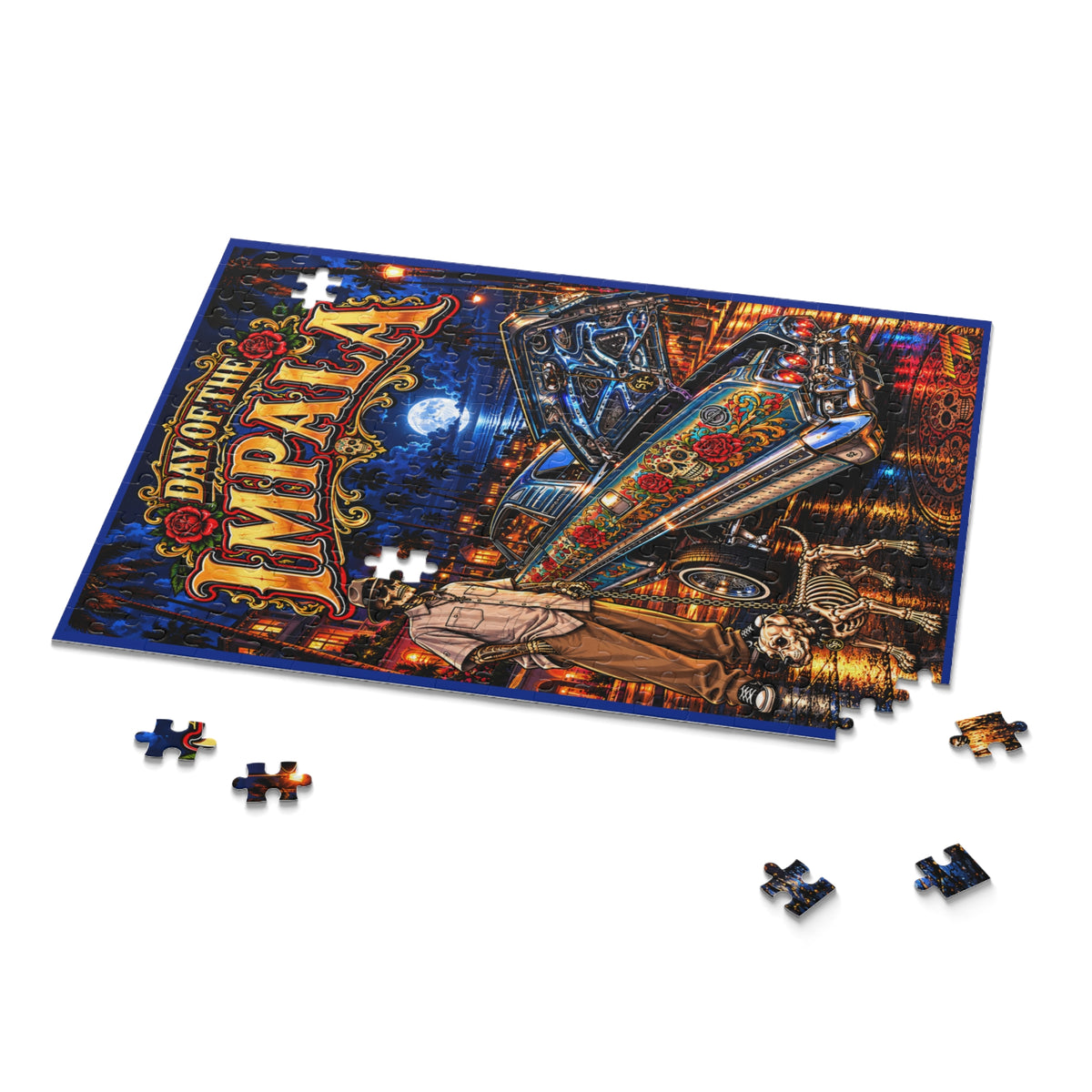 DAY OF THE IMPALA Halloween Jigsaw Puzzle — Chevrolet Impala (120/252/500‑Piece)