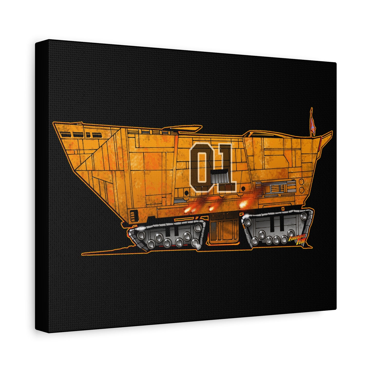 DUKE OF SAND Dukes of Hazzard Sandcrawler Canvas Art Wall Print -11x14