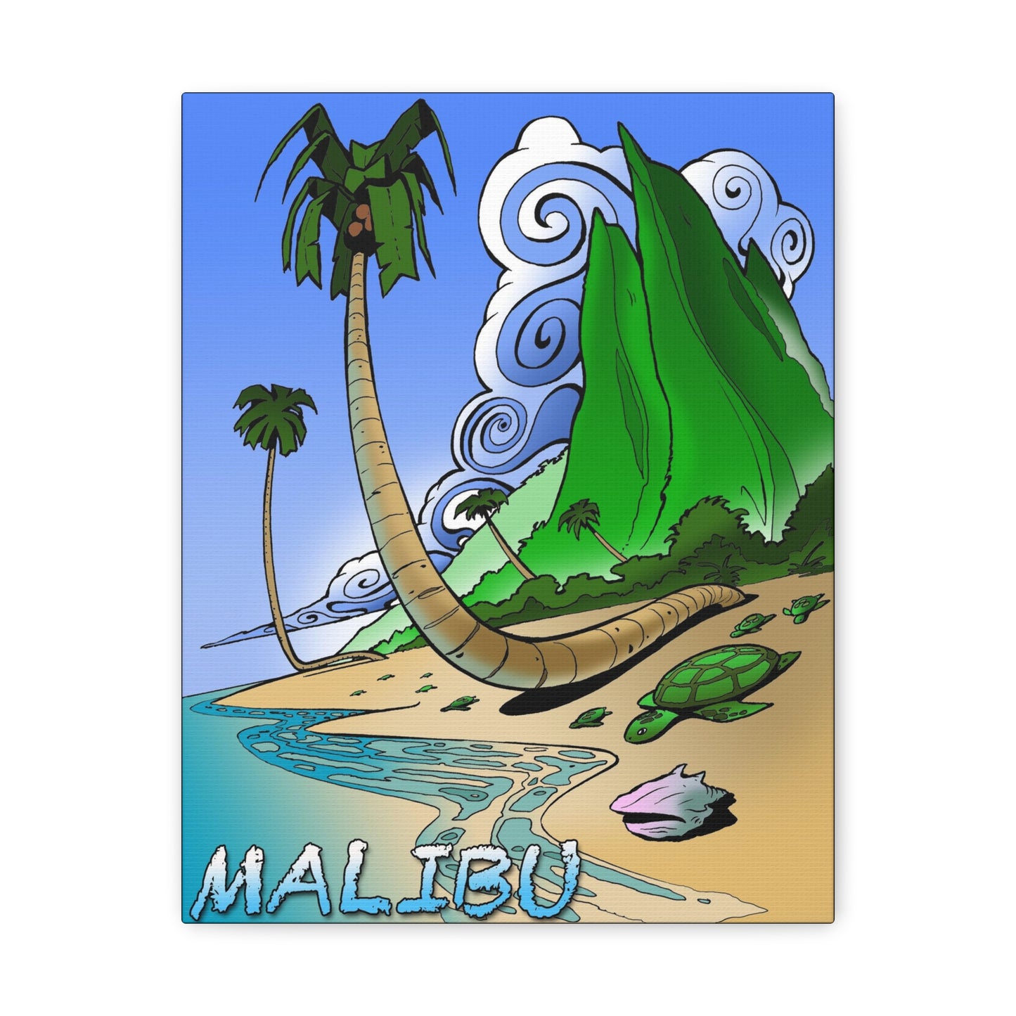 MALIBU PARADISE Canvas Gallery Art Print 11x14