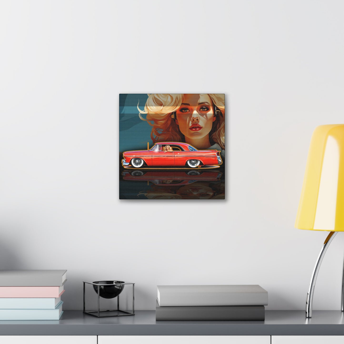 CHRYSLER 300 1958 Collectible Fireball Art Canvas Stretched Print