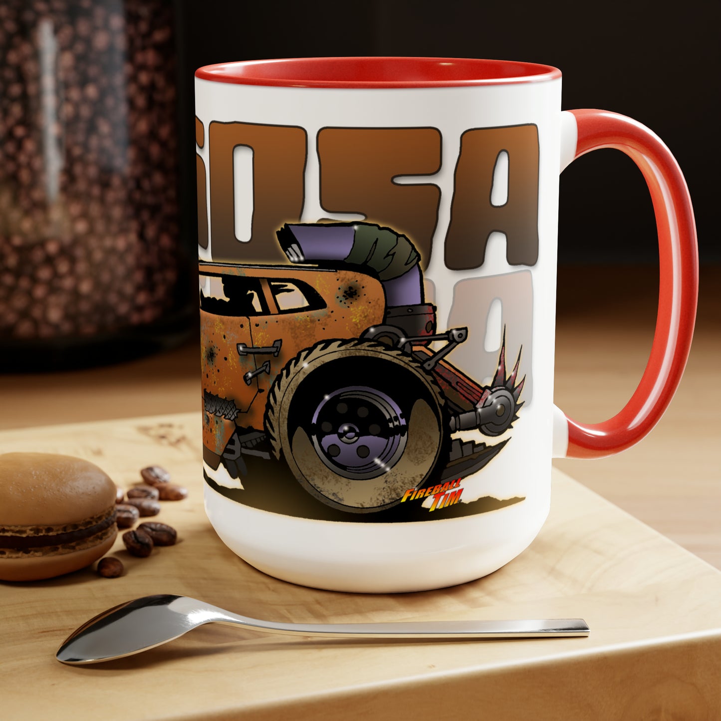 FURIOSA Mad Max Movie Car Hot Rod Coffee Mug 15oz-Mug-Fireball Tim Garage