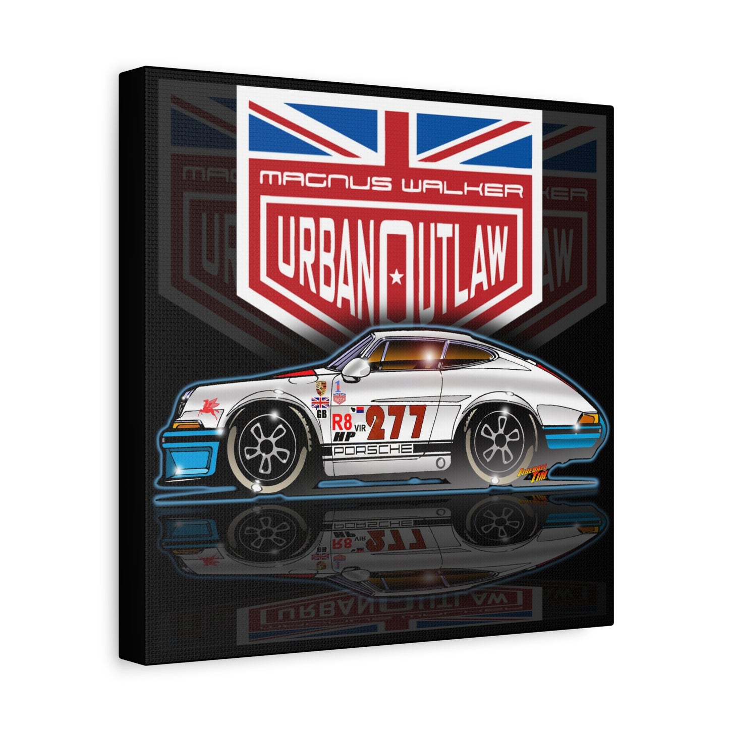 MAGNUS WALKER Urban Outlaw 277 Fireball Art Canvas Print - 12x12