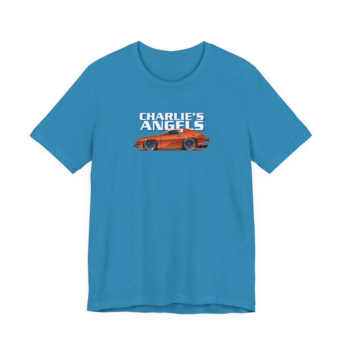 CHARLIES ANGELS 1977 Ford Pinto Concept Art Short Sleeve Tee 12 Colors